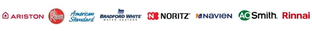 new logos of the brands of water heaters that we install